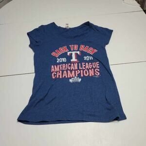 Texas Rangers Back To Back American League Champions 5th‎ & Ocean Womens Tee L